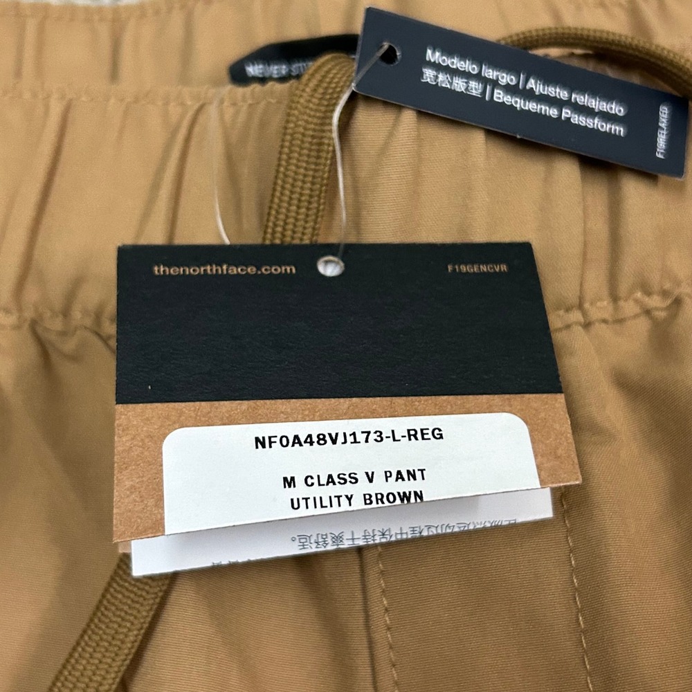 The North Face Class V Pant Size Large Utility Brown Relaxed Fit 29" Inseam New - Picture 6 of 12